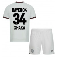 Echipament fotbal Bayer Leverkusen Granit Xhaka #34 Tricou Deplasare 2023-24 pentru copii maneca scurta (+ Pantaloni scurti)